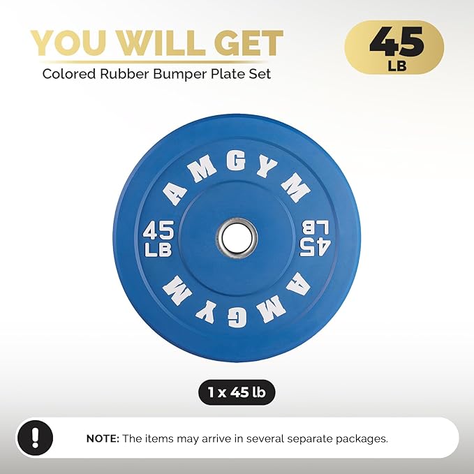 2 Inch Bumper Plates，10-500lbs，Barbell Rubber Olympic Weight Plates Set for Home Gym, Strength Training & Weight Lifting, Multiple Options Colors-StrideForce Fitness