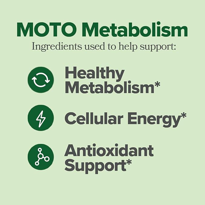 O Positiv Moto Women's Metabolism Support - Energy, Curb Cravings, Healthy Metabolism - Vegan Capsules, 30 Servings-StrideForce Fitness