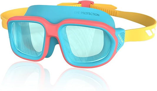 Kids Swim Goggles for Ages 4-12: Clear Vision, Wide View, No Leaks, Anti-Fog, UV Protection & Comfortable Fit-StrideForce Fitness
