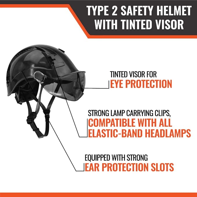 Malta Dynamics APEX Type 2 Safety Helmet – OSHA and ANSI Z89.1 Compliant Safety Hard Hats for Construction Workers and Vented Helmet for Head Protection-StrideForce Fitness