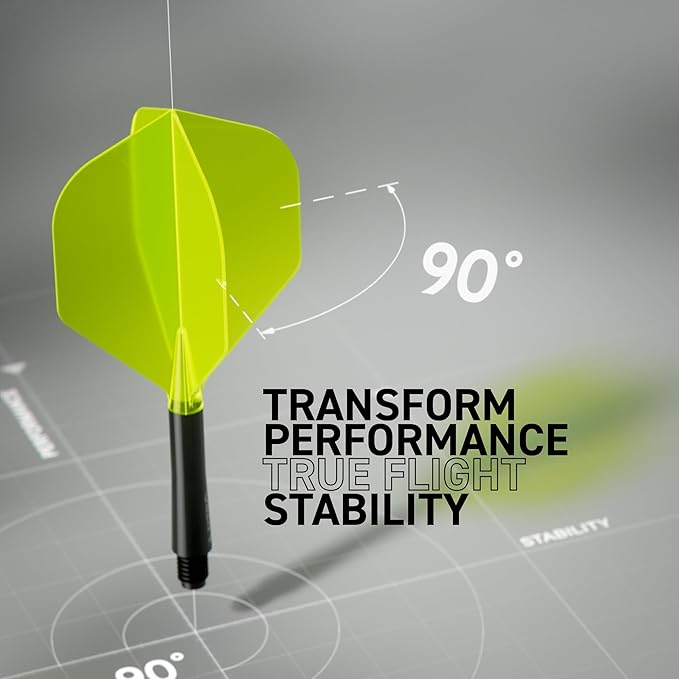 RED DRAGON Darts – Nitro Flite Integrated Flight & Shaft System – No.2 Shape and Design - Available in Short, Intermediate & Medium - Available in Variety of Colours - Professional Darts Accessories-StrideForce Fitness