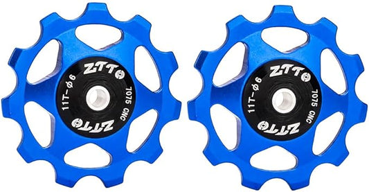 ZTTO Guide Pulley Bike Rear Derailleur Pulley Wheels, Colorful Aluminum Alloy 11T 13T CNC Road Bike Guide Roller Bicycle Derailleur 4mm 5mm 6mm for MTB, Road Bike-StrideForce Fitness