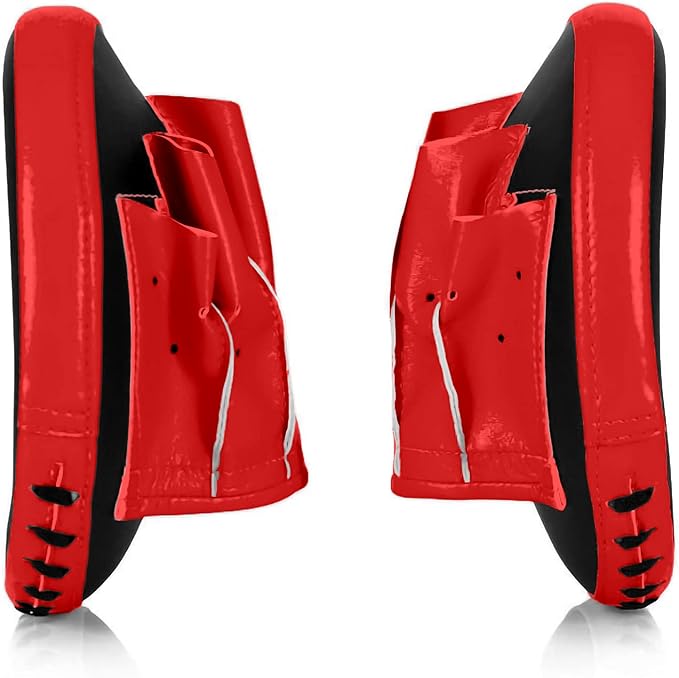 Fairtex FMV15 Muay Thai Boxing Focus Punch Mitts | Premium Syntek Leather Boxing Mitts-Lightweight & Durable Microfiber | Curved Design for Precision, Shock Absorbent & Enhanced Accuracy-StrideForce Fitness
