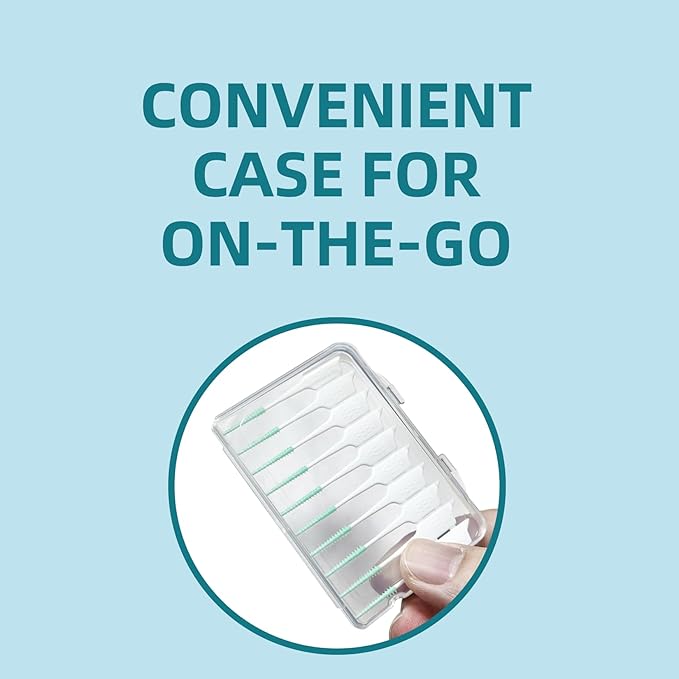 Bopika Soft Interdental Brushes - 300PCS Gentle Dental Picks for Braces, Bridges & Wide Gaps, Dentist-Recommended with Travel-Friendly Case