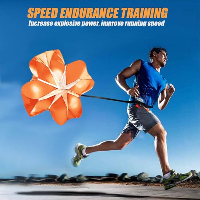 Running Speed Training, 56 inch Speed Drills Resistance Parachute Running Sprint Chute Soccer Football Sport Speed Training-StrideForce Fitness