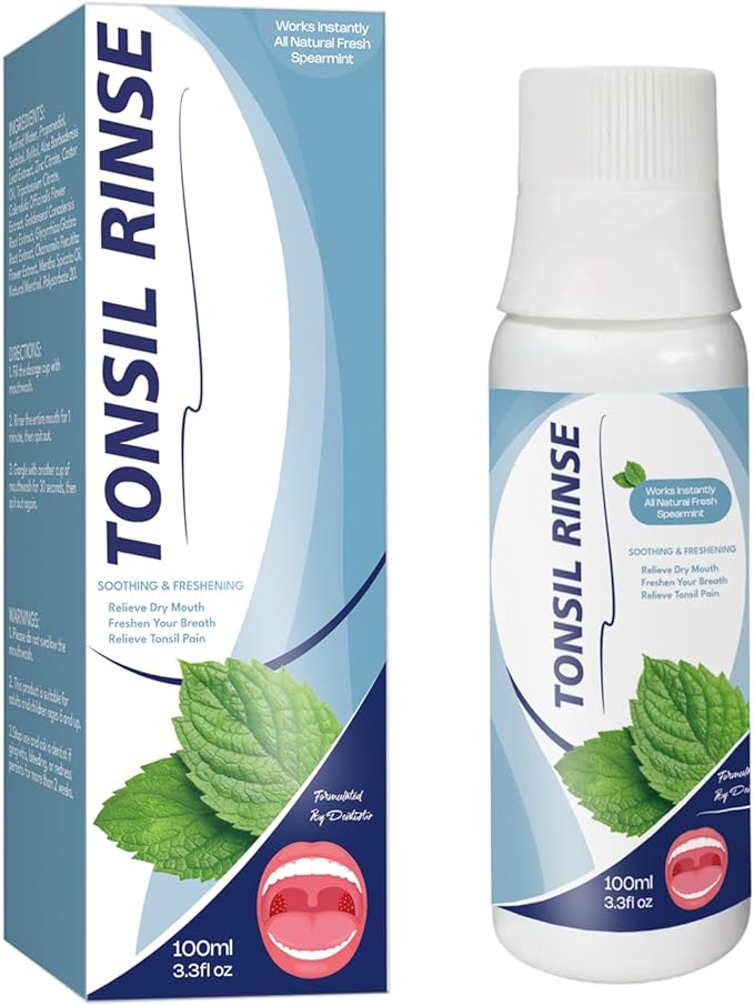 Tonsil Stone Mouthwash - Nature’s Tonsil Stone Mouthwash or Oral Rinse - Helps Soothe Tonsils, Remove Bad Breath and Relieve Dry Mouth, 100 ML
