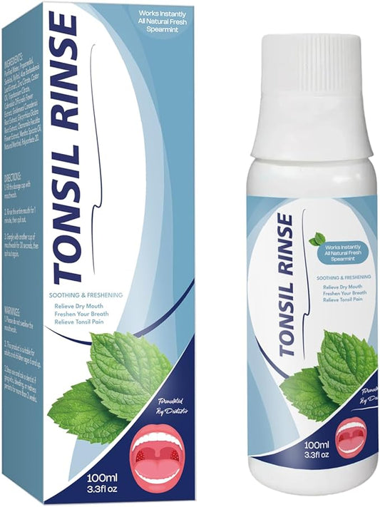 Tonsil Stone Mouthwash - Nature’s Tonsil Stone Mouthwash or Oral Rinse - Helps Soothe Tonsils, Remove Bad Breath and Relieve Dry Mouth, 100 ML