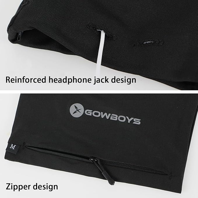 Running Phone Armband for Men Women,Universal Arm Bands for Phones Below 8 Inches,Waterproof Cell Phone Armband for Hiking,Running,Cycling,Climbing(Black M)-StrideForce Fitness