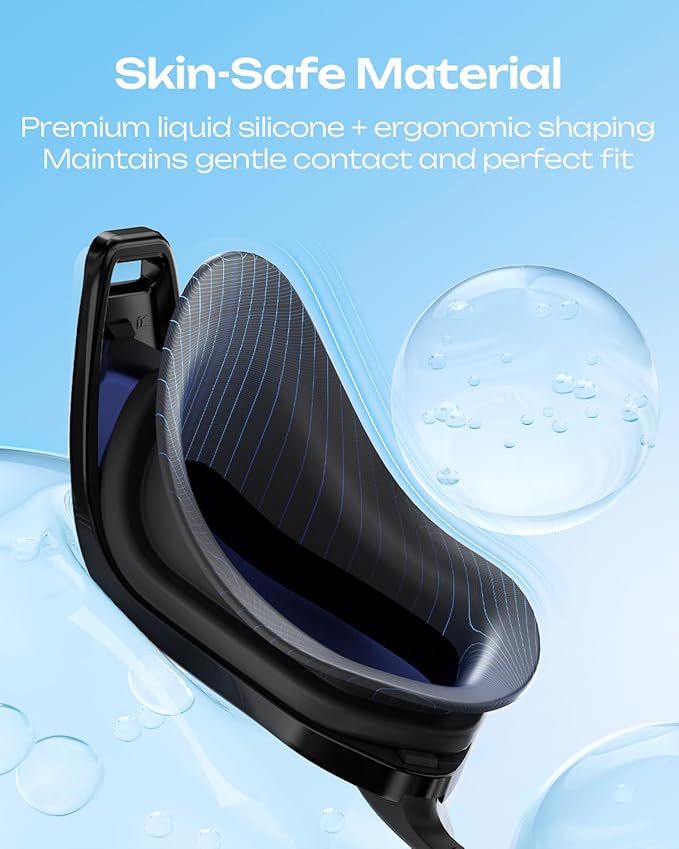 Swim Goggles, Unisex Adult Swimming Goggles for Men Women Youth - Anti Fog, Anti UV, No Leakage, HD Wider View-StrideForce Fitness