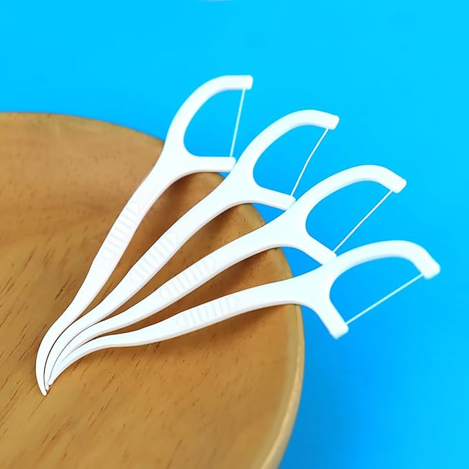 500 Pcs Dental Floss Picks, Thin Thread for Adults & Kids, Superior Oral Care, Dental Hygiene, Gum Health(50x10 Cases, 500 Total)