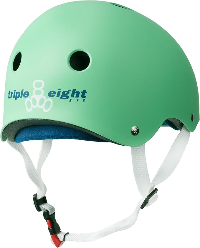 Triple Eight Certified Sweatsaver Helmet for Skateboarding, BMX, Roller Derby, Roller Skating, Inline Skating, Scooter and Bike-StrideForce Fitness