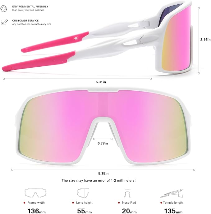 Polarized Sports Sunglasses for Men and Women Cycling Glasses UV Protection Goggles for Mountain Bike Running Fishing-StrideForce Fitness
