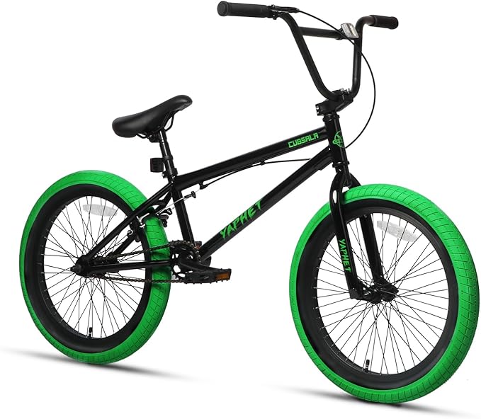 Freestyle BMX Bike, 20 Inch Yaphet Bicycle for Teen Beginner and Adult Riders, Bike with Hi-Ten Steel Frame, Multiple Colors-StrideForce Fitness