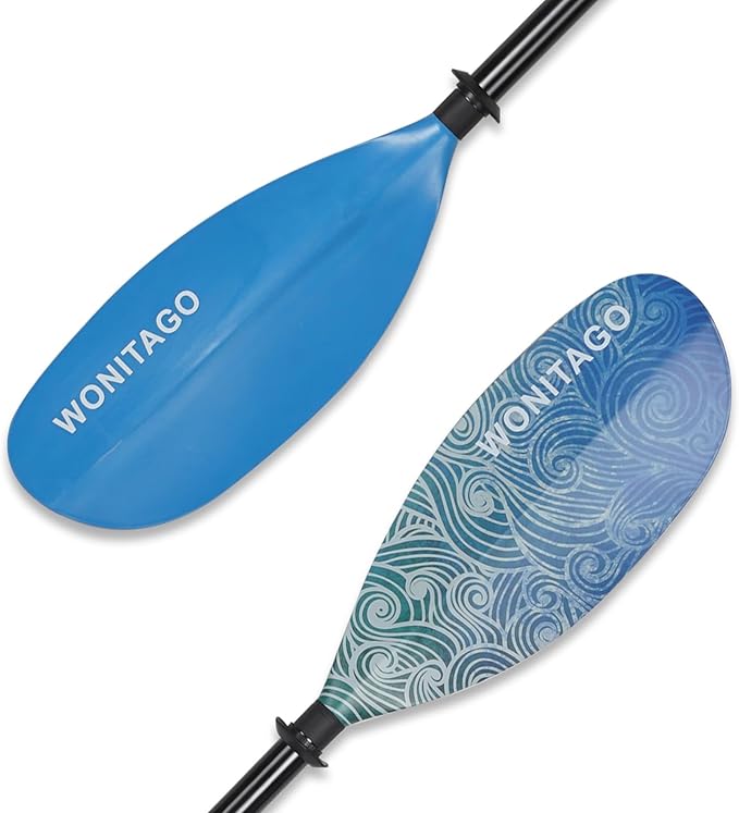 Kayak Paddles with Alloy Shaft and PP Blade, Floating Kayaking Oars, Adjustable 230-250 cm/90-98 Inches, 210-230 cm/82-90 Inches-StrideForce Fitness