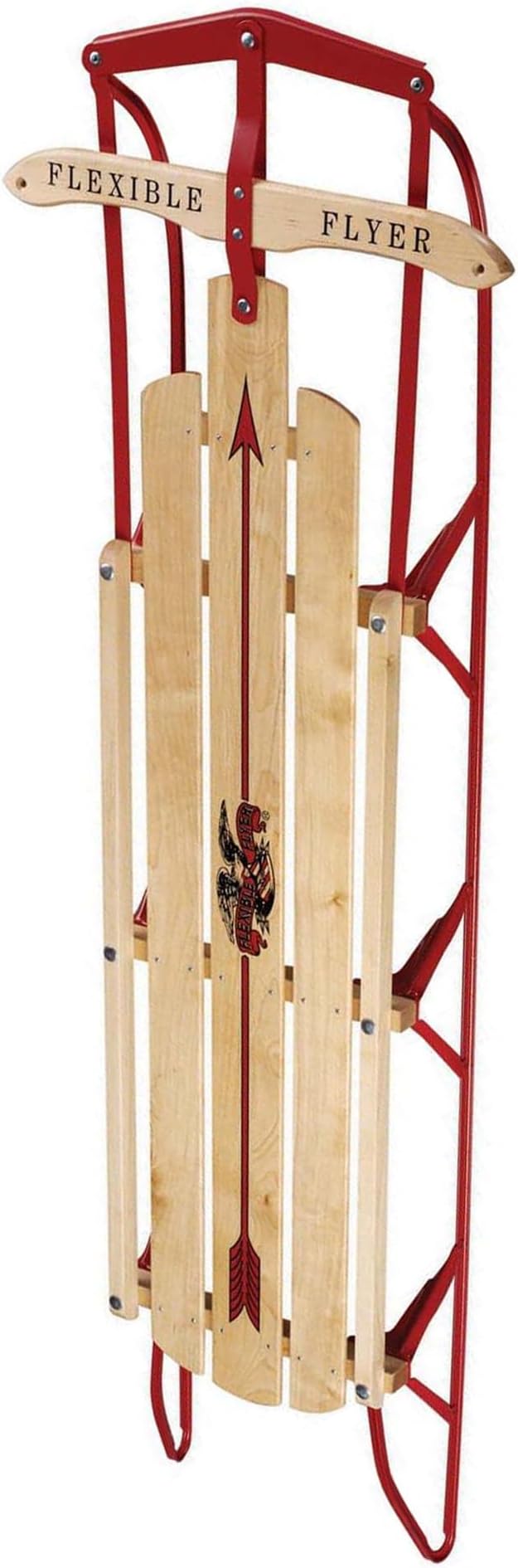 Flexible Flyer Metal Runner Sled. Steel & Wood Steering Snow Slider-StrideForce Fitness