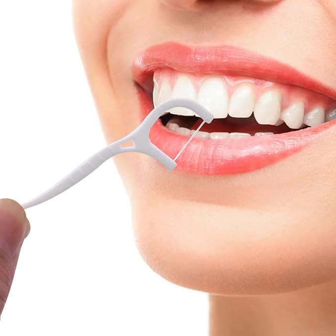 RZJZGZ 100Pcs Deep Clean Floss Cool Mint Floss Threaders for Braces