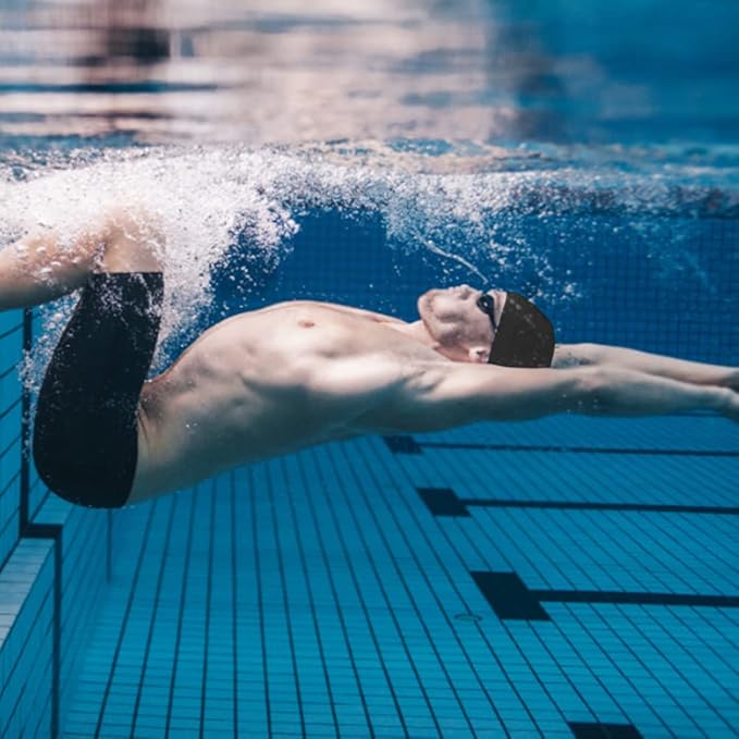 2pcs Cloth Swim Caps for Both Women & Men & Kids Fabric Durable Non-Waterproof Elastic Swimming Pool Cap Bathing Cap for Long and Short Hair-StrideForce Fitness