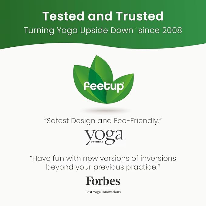 FeetUp - The Original Yoga Headstand Bench, Vegan Handstand Trainer Bench and Stand, Strength Training Inversion Equipment for Relaxation and Strength, Includes App & Starter Kit, #1 Worldwide-StrideForce Fitness