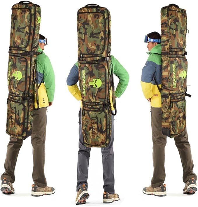 UNISTRENGH Waterproof Snowboard Bag Multi-compartment Adjustable Durable Snow Sports Equipment Backpack Bags for Air Travel-StrideForce Fitness