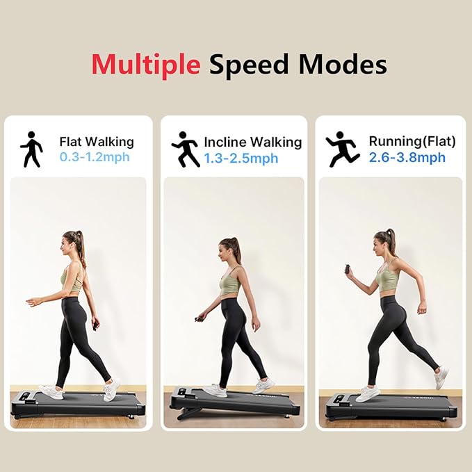 Yesoul Walking Pad Treadmill with 10% Auto Incline, Under Desk Treadmill for Home Walking, Hiking & Running, 300lbs Capacity, Smart App Scenic Routes & Live Classes, Remote & LED Display-StrideForce Fitness