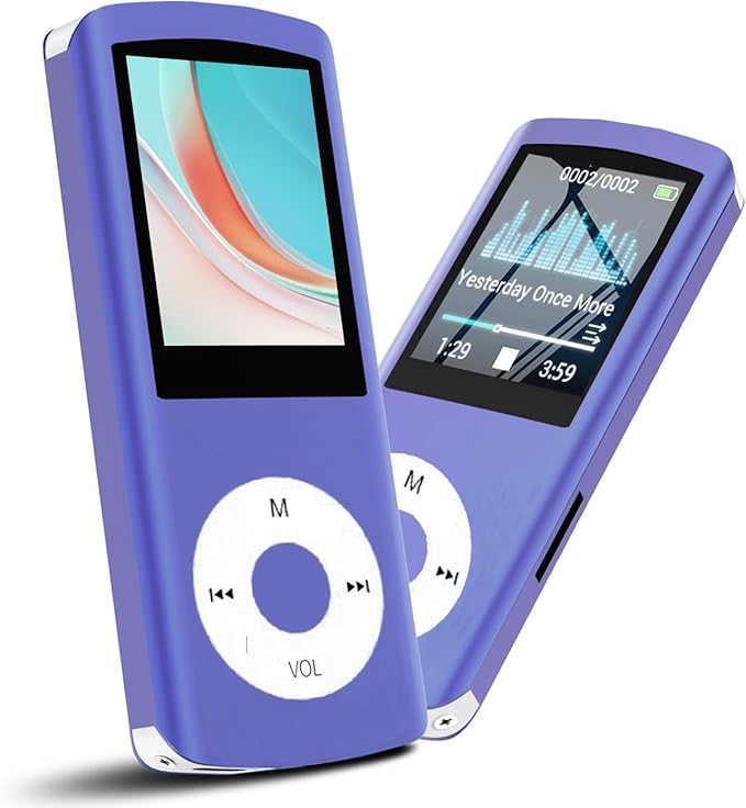 MP3 Player / MP4 Player, Hotechs MP3 Music Player with 64GB Memory SD Card Slim Classic Digital LCD 1.82'' Screen Mini USB Port with FM Radio, Voice Record-StrideForce Fitness