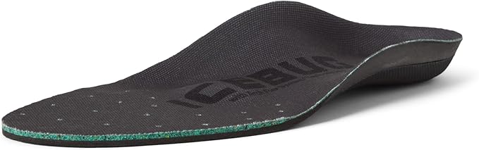 Icebug Comfort Insoles with Dynamic Arch Support, Charcoal Medium Arch, M 9/W 10.5-11-StrideForce Fitness