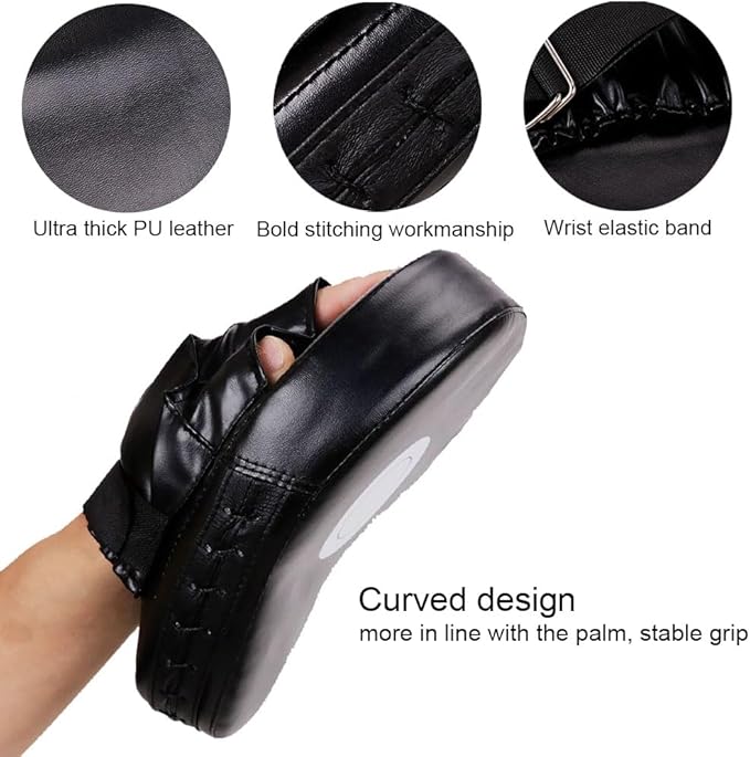 2-in-1 Boxing Gloves and Punching Mitts Set for Kids Youth,6 oz Kids Boxing Gloves and Boxing Pads,Boxing Training Equipment for Punching Bag,Kickboxing,Gift for Boys and Girls-StrideForce Fitness