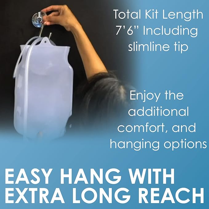 Foret Premium Enema Kit Non-Toxic Silicone Tip, Bag & Eco Detox Gift | Most Comfortable Colon Cleanse | Gerson Therapy Colonics Recommended | BPA & Phthalates Free |Clamp| Easy Instructions | Slim Tip-StrideForce Fitness