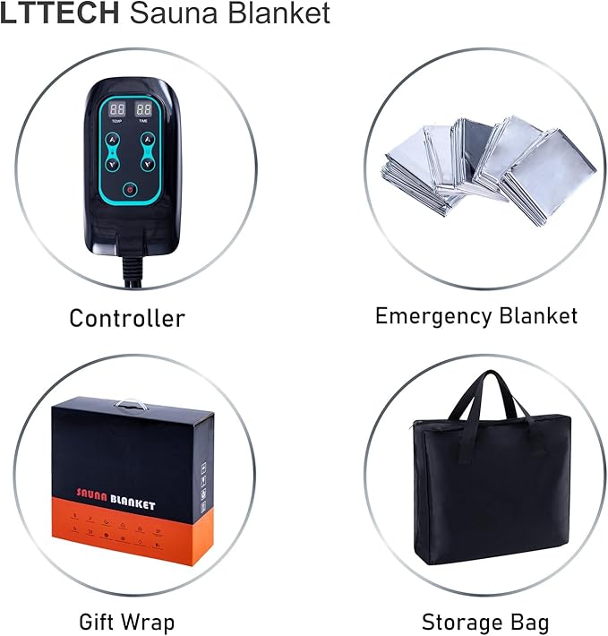 Portable Infrared Sauna Blanket for Home Relaxation Far Infrared Sauna Blanket Infrared Blanket Sauna with 86–158 °F Temp Range-StrideForce Fitness