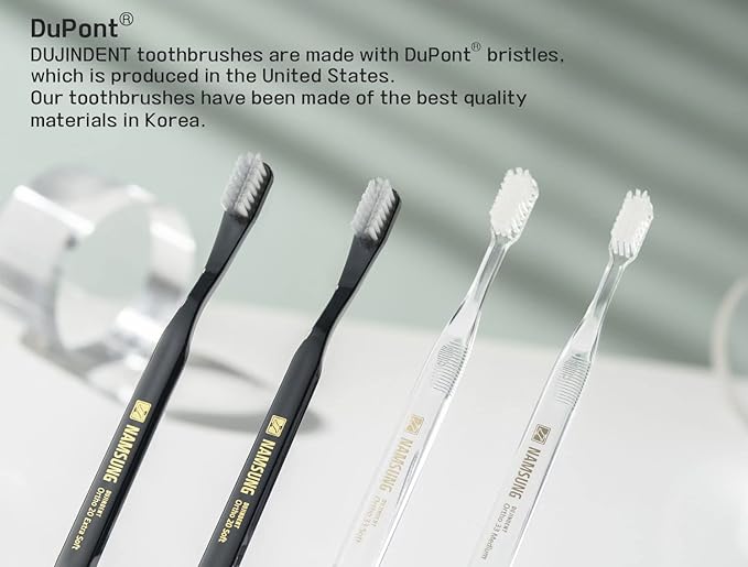 Orthodontic Toothbrush for Braces [4 Packs][Made in Korea] V Trim Cutting American Bristles Braces Toothbrush for Brackets and Wires Cleaning (Ortho Compact 20 Extra Soft, 4 Pack)