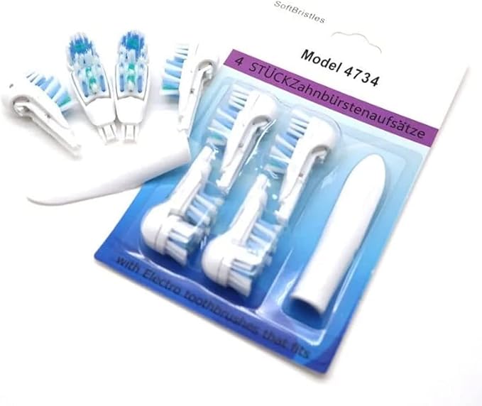 4/8/16 Pcs Electric Toothbrush Ora B Replacement Heads Sensitive Dual Clean Rotating Sets Fit for Braun Oral B Cross Action Power 4732 3733 4734 (8)