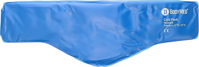BodyMed Reusable Vinyl Ice Pack for Neck - Professional Grade Cold Therapy for Injuries, Aches, Swelling, Bruises, Sprains - 23 in. Long (Neck Contour)-StrideForce Fitness