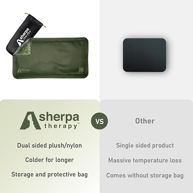 Small Flexible Gel Ice Packs for Injuries Reusable - Soft Hot and Cold Packs for Injuries for Ankle, Hand, Wrist, Head Pain Relief - 5" x 10" - 2PK - Green-StrideForce Fitness