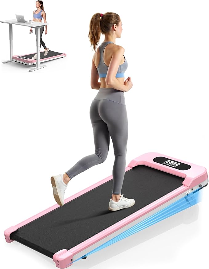 Incline Walking Pad with Handle Bar, Folding Treadmill Foldable Portable Under Desk for Home Office, Ultra Quiet <45dB, Safety Lock, 300+ LB Capacity-StrideForce Fitness