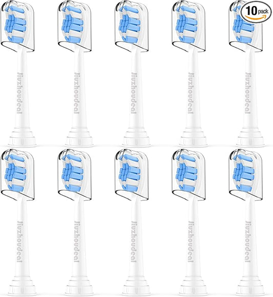 Replacement Toothbrush Heads Compatible with Philips Sonicare, Brush Heads for Sonicare C2 Plaque Control Protective Clean 4100 5100 6100 Electric Toothbrush Blue, 10-Pack