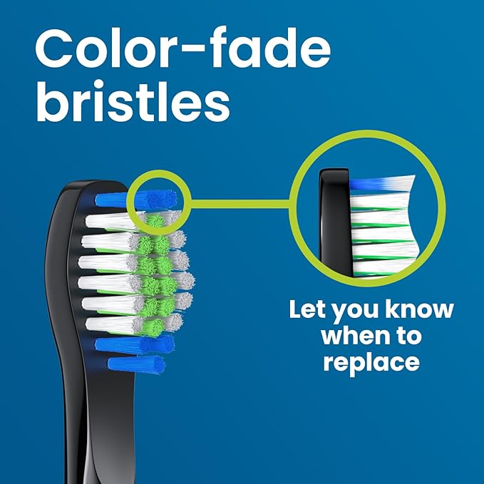 Replacement Toothbrush Heads 10 Pack Compatible with Bitvae Daily D2 Rechargeable Toothbrush, for D2 Toothbrush Heads Refills, Black