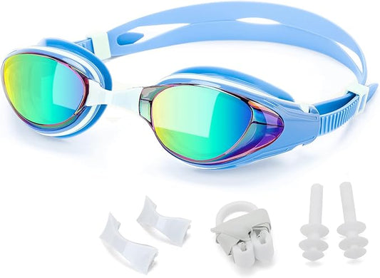 Nearsighted Swim Goggles, Shortsighted Optical Swimming Goggles No Leaking Anti Fog UV Protection for Adult Men Women-StrideForce Fitness