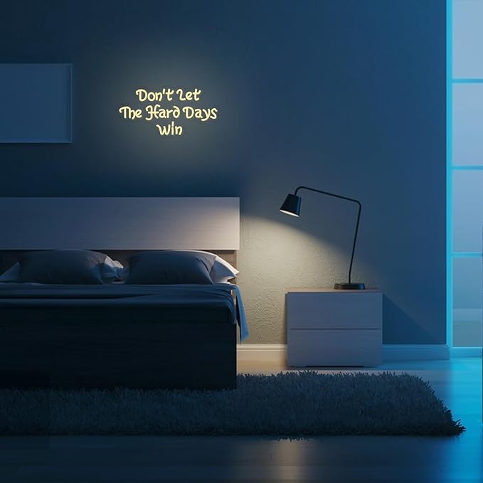 Don't Let The Hard Days Win Neon Sign for Wall Decor Letter Neon Light Warm white LED Neon Signs Office LED Neon Lights for Bedroom Office Classroom Store Decoration-StrideForce Fitness