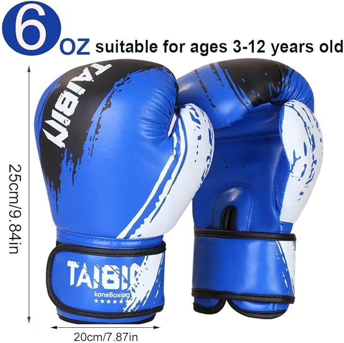 2-in-1 Boxing Gloves and Punching Mitts Set for Kids Youth,6 oz Kids Boxing Gloves and Boxing Pads,Boxing Training Equipment for Punching Bag,Kickboxing,Gift for Boys and Girls-StrideForce Fitness