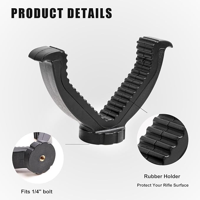 Shooting Stick with V Yoke, 22-62 inches Adjustable Aluminum Shooting Monopod for Hunting Rifles-StrideForce Fitness