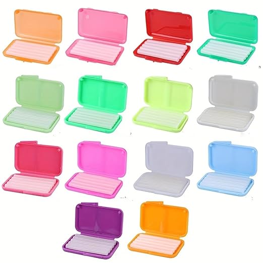 Dental Braces Wax Relief Wax Sticks Orthodontic Wax for Braces Aligners Wearer,14 Pack(10 Color Random)