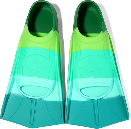 Kids Swim Fins,Short Kids Fins Youth Swimming Flippers for Lap Swimming Training for Children Girls Boys Beginners-StrideForce Fitness