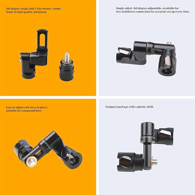 High-Performance Adjustable Single-Sided Bipolar V-bar Composite Bow stabilizer - Precision Designed for Hunting Archery Bow stabilizer-StrideForce Fitness