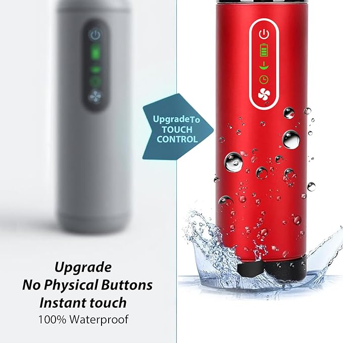 Upgrade Enema Anal Douche , Waterproof Touch Control, Enemas-Douches for Men & Women Colon Cleanse, Shower Enema Bulb-Bottles Kit, Electric Rotating Nozzle, Pressure Spray, Two Douching Modes,red-StrideForce Fitness