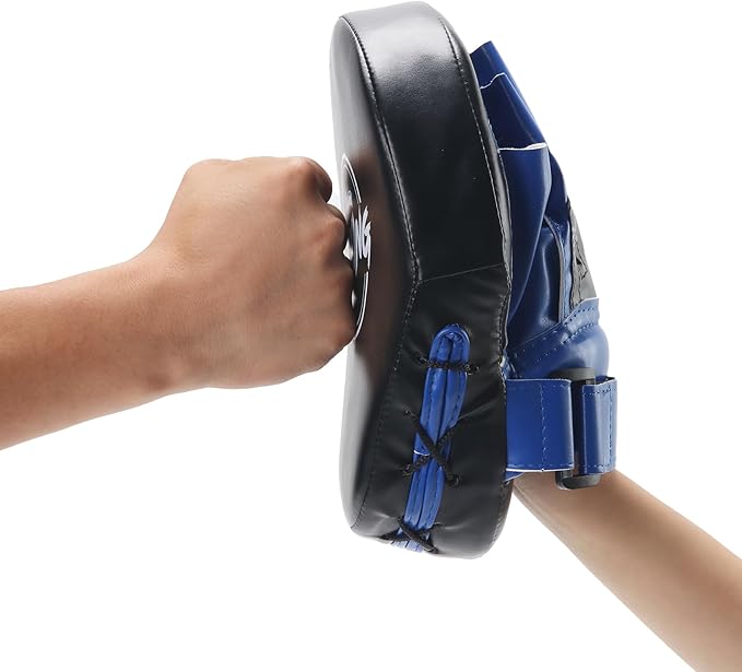 Valleycomfy Boxing Curved Focus Punching Mitts- Leatherette Training Hand Pads-StrideForce Fitness