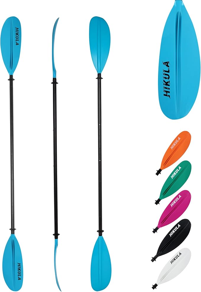 Kayak Paddle Aluminum Shaft Paddle with Nylon Blades, Floating Adjustable Kayaking Oars, 3 Piece, 220-240cm/86-94 Inches,Black/Rose/Teal/Black/Orange/Grey-StrideForce Fitness