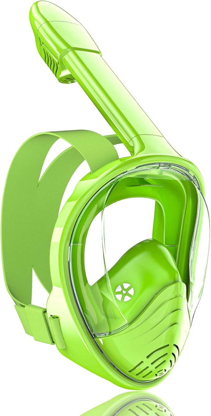 QingSong Kids Snorkel Mask Full Face, Snorkeling Set with Camera Mount, Foldable 180 Degree Panoramic View Snorkeling Gear Anti-Fog Anti-Leak-StrideForce Fitness