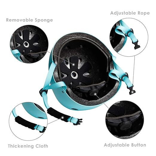 Kids Bike Helmet, Toddler Helmet for Youth Adult, Knee Pad Elbow Pad Wrist Guard Protective Gear Set for Skateboard, Bike, Skating, Cycling-StrideForce Fitness