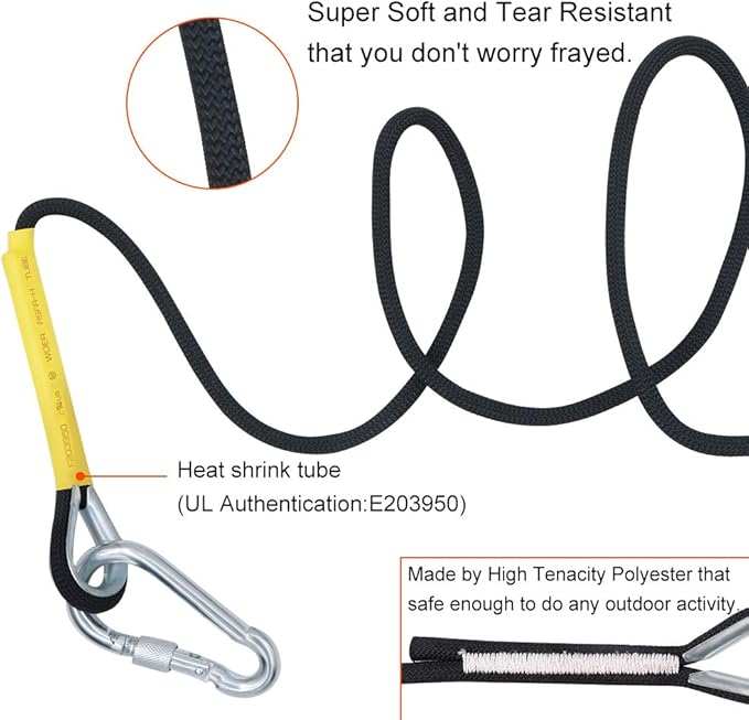 X XBEN Outdoor Climbing Rope 10M(32ft) 20M(64ft) 30M(96ft) 50M(160ft) 70M(230ft) 152M(500FT) 352M(1000FT) Static Rock Climbing Rope for Escape Rope Ice Climbing Equipment Fire Rescue Parachute-StrideForce Fitness