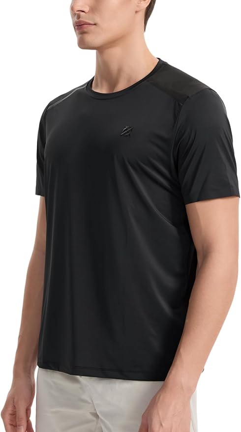 Mens Seamless Workout T-Shirts Lightweight Moisture Wicking Running Hiking Camping Tennis Pickleball Shirts for Men-StrideForce Fitness